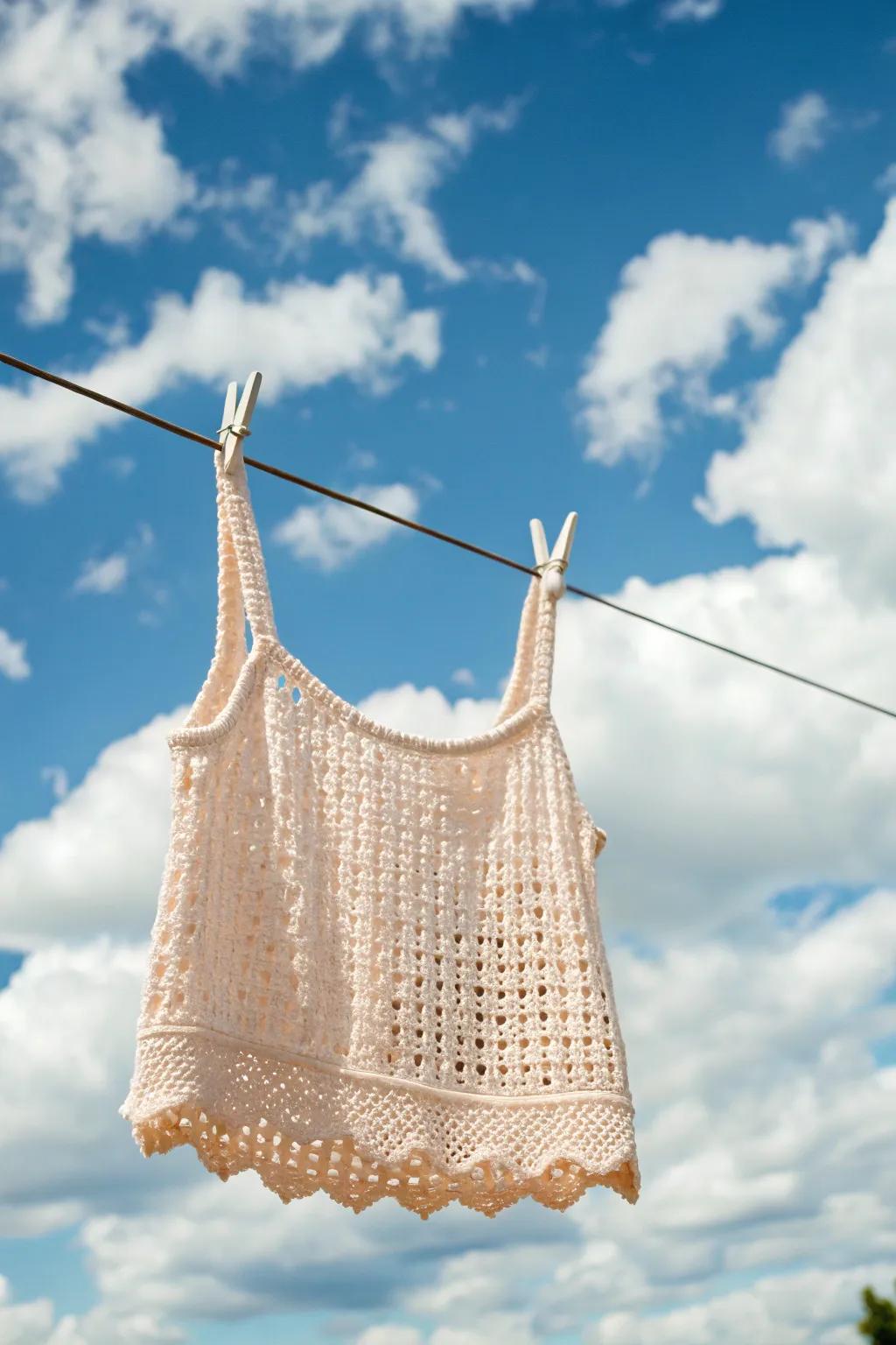 A crochet summer top is perfect for those warm, sunlit days.