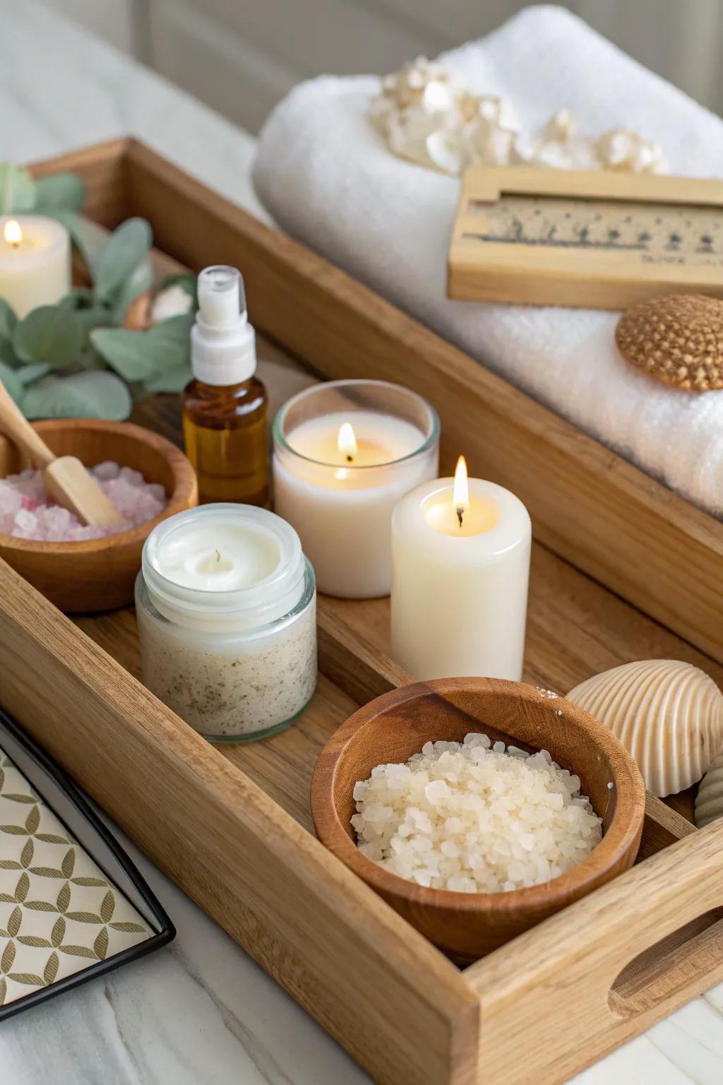 A DIY spa kit to bring relaxation and peace to her day.