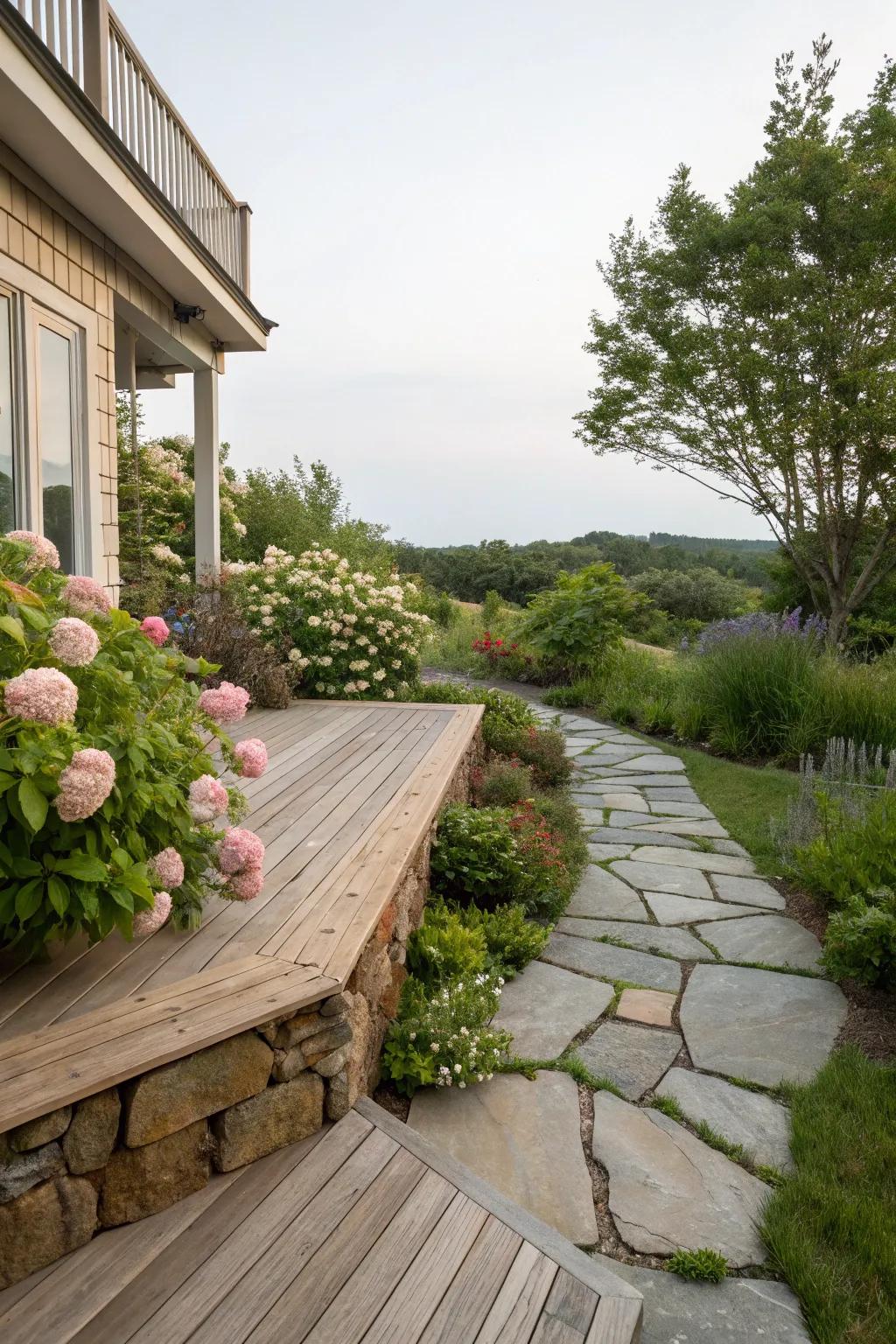 Stone skirting adds elegance and natural beauty to your deck.