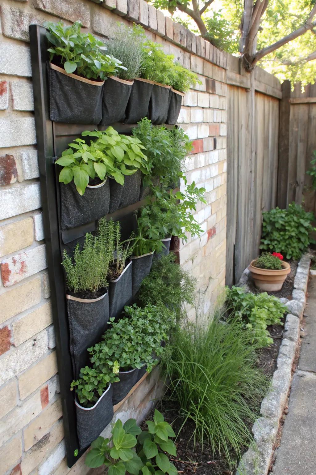 Maximize space with a vertical herb garden.