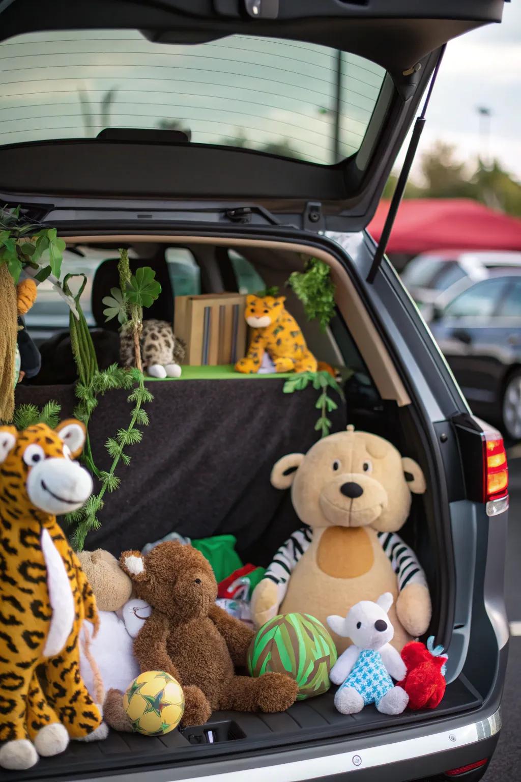 Invite little ones to a zoo adventure right from your trunk.