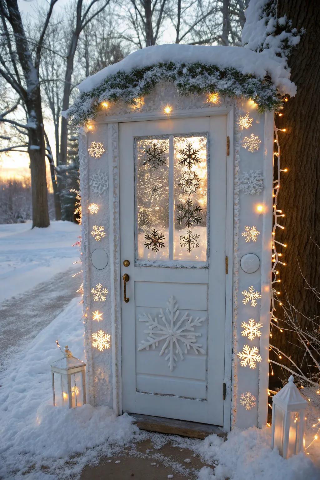 A magical winter wonderland door perfect for the season.