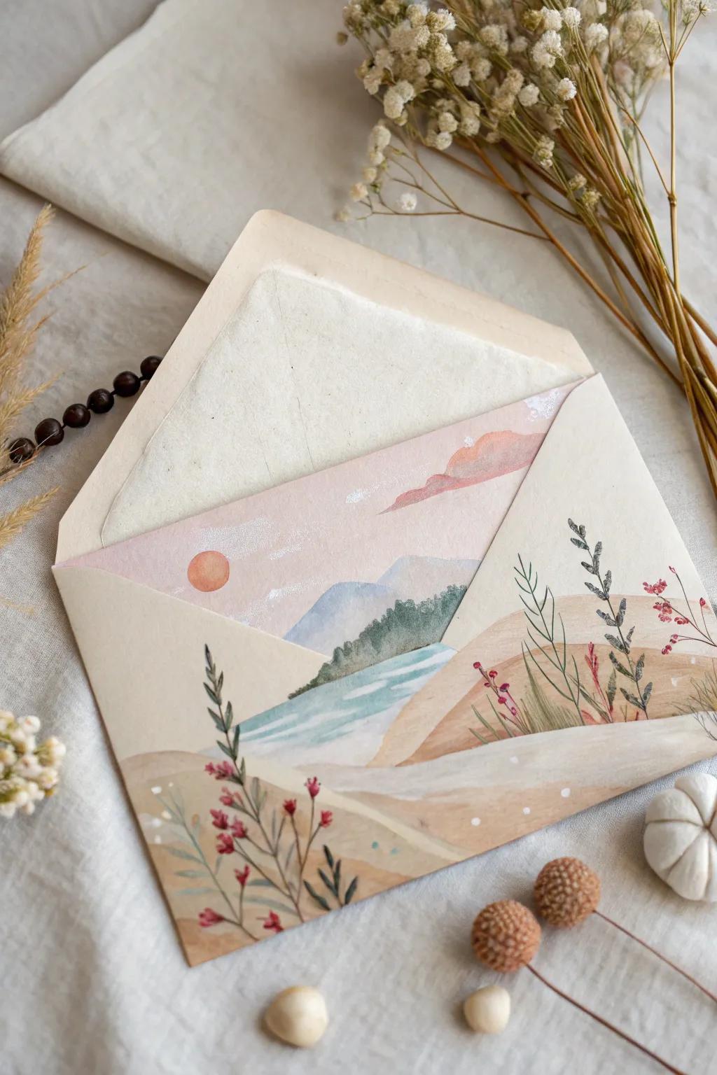 Discover the art in everyday objects with our enchanting envelope creations. #EnvelopeArt #CraftingBeauty