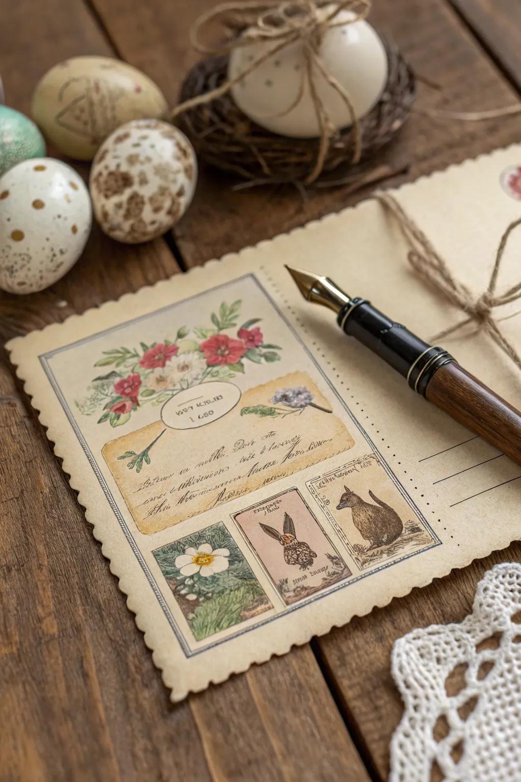 Vintage postcard invitations bring a nostalgic charm to your Easter gathering.