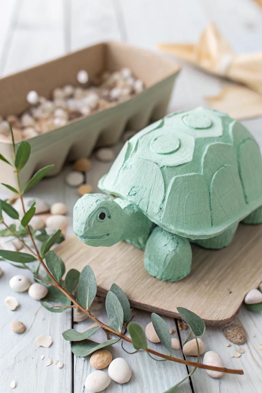 Crafting magic: Turn egg cartons into adorable turtles with a splash of creativity!
