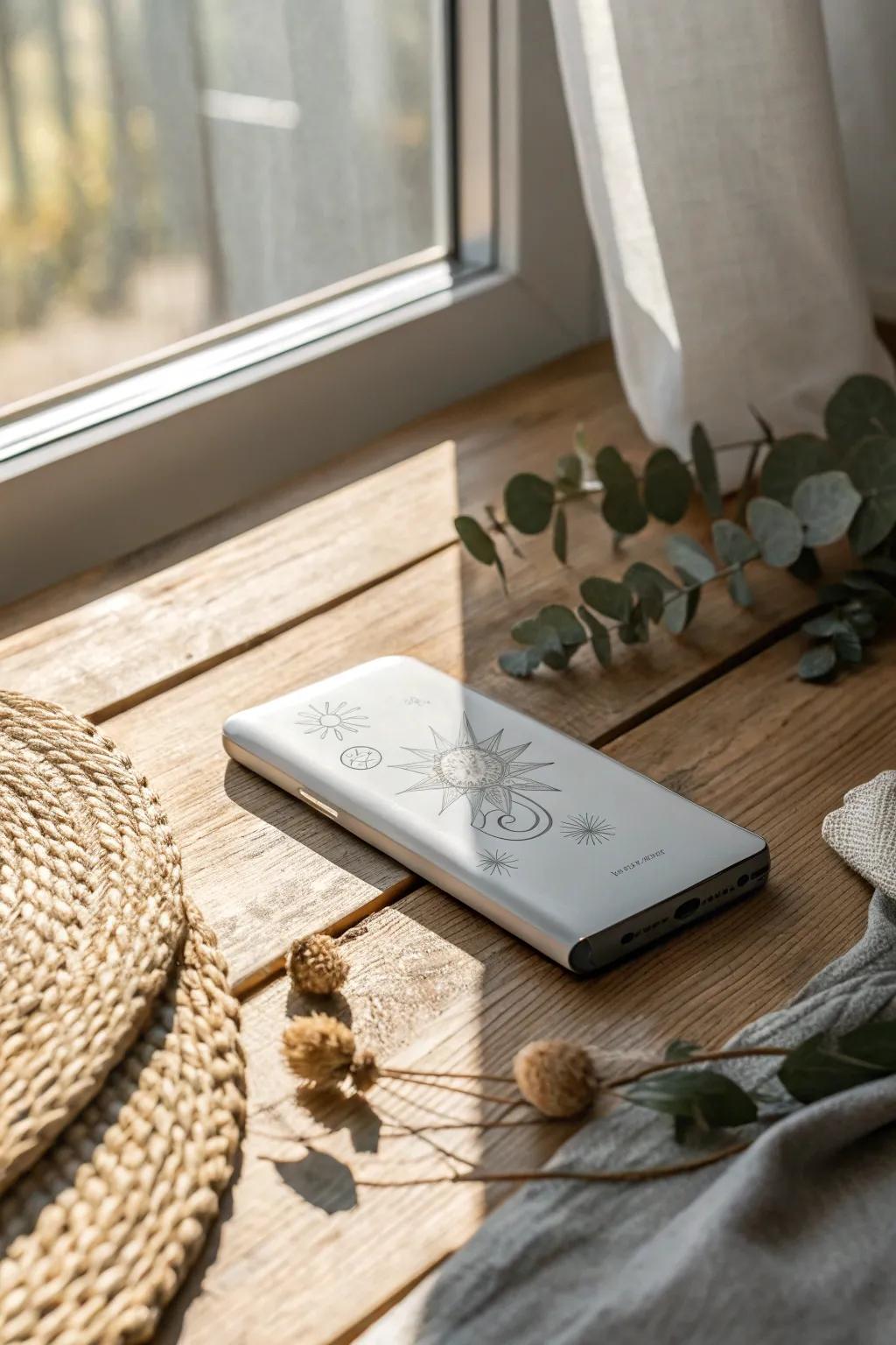 Harness the sun's power with minimalist elegance: the perfect companion for your outdoor adventures.