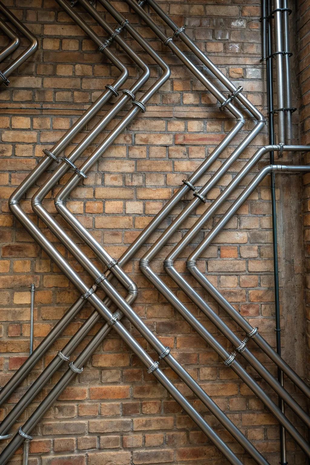 Transform your space with artistic conduit patterns—where industrial meets art.