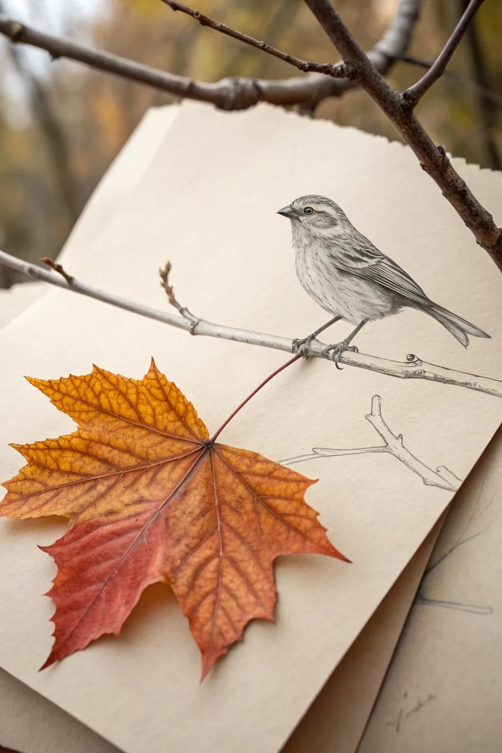Embrace the season by blending nature's palette into your art.