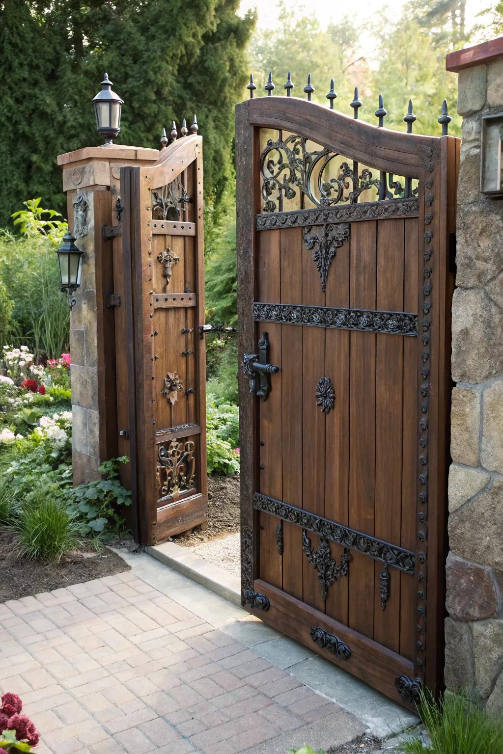 Transform your entrance with the elegance of a solid gate—where craftsmanship meets seamless design.