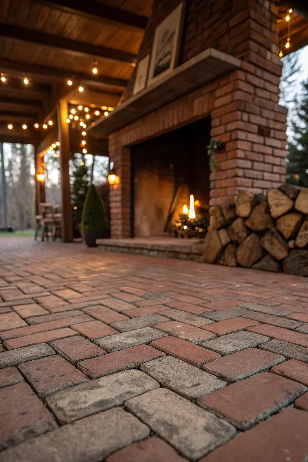 Brick flooring brings timeless warmth and durability to your space.