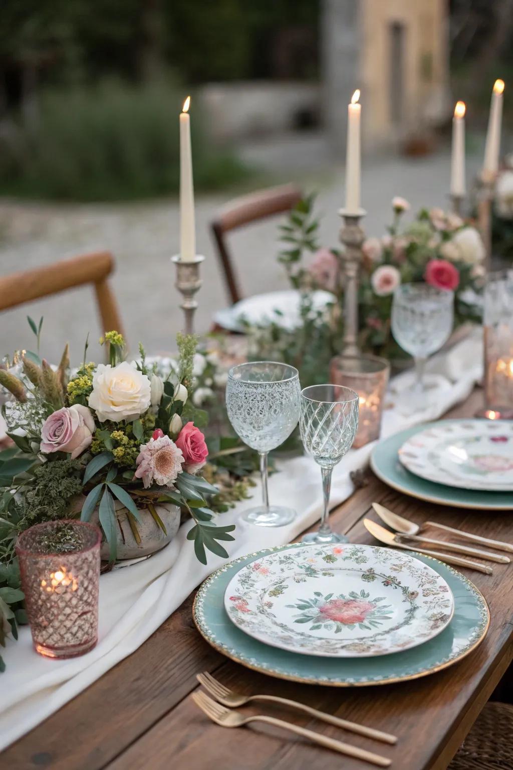 Elegant table settings set the tone for a special day.