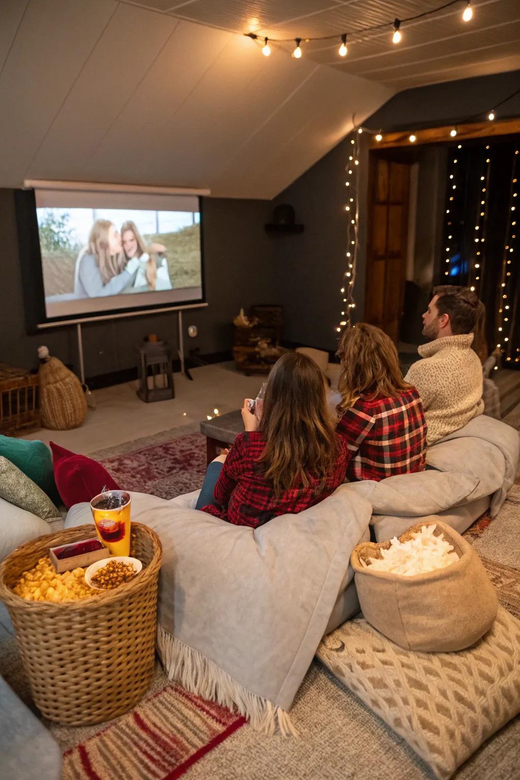 Enjoy a festive movie marathon with friends for a nostalgic Friendsmas.