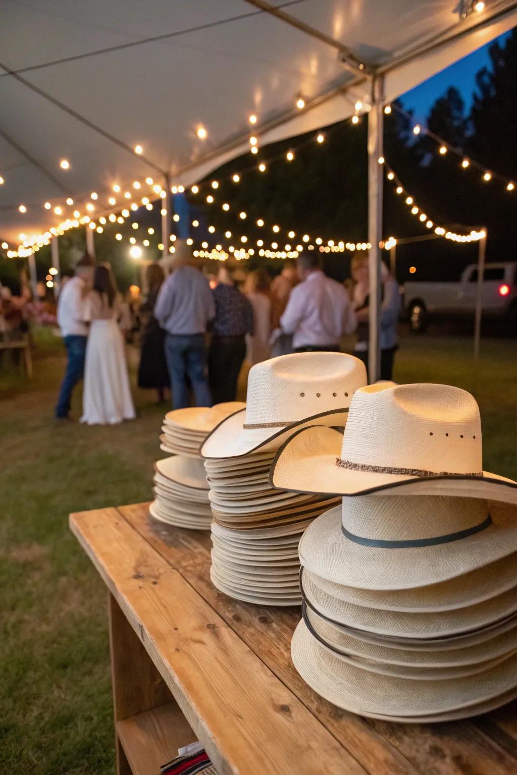 Start the party with cowboy hats for all your guests.