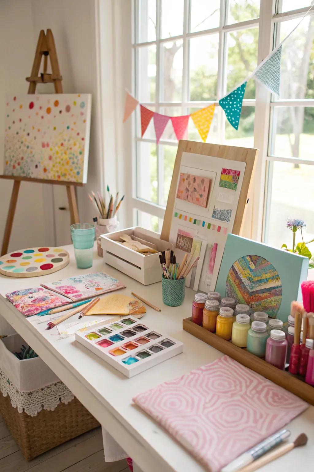 Host a DIY crafting party for a creative birthday celebration.