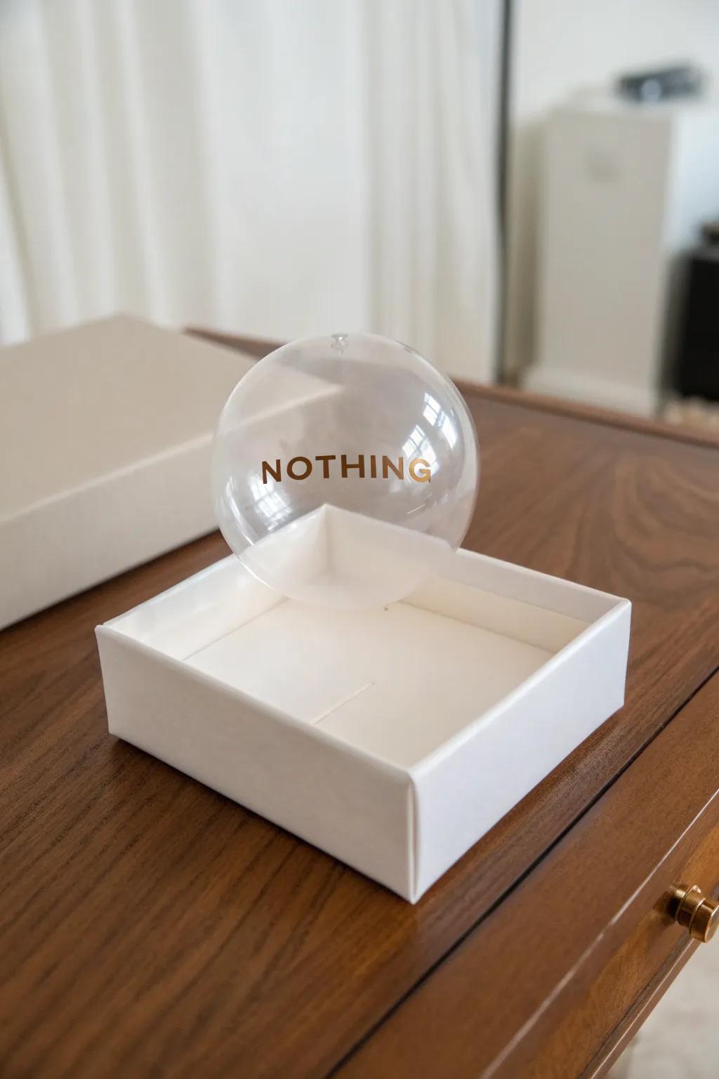 Gift the ultimate minimalist present: a pocket of 'nothing'.