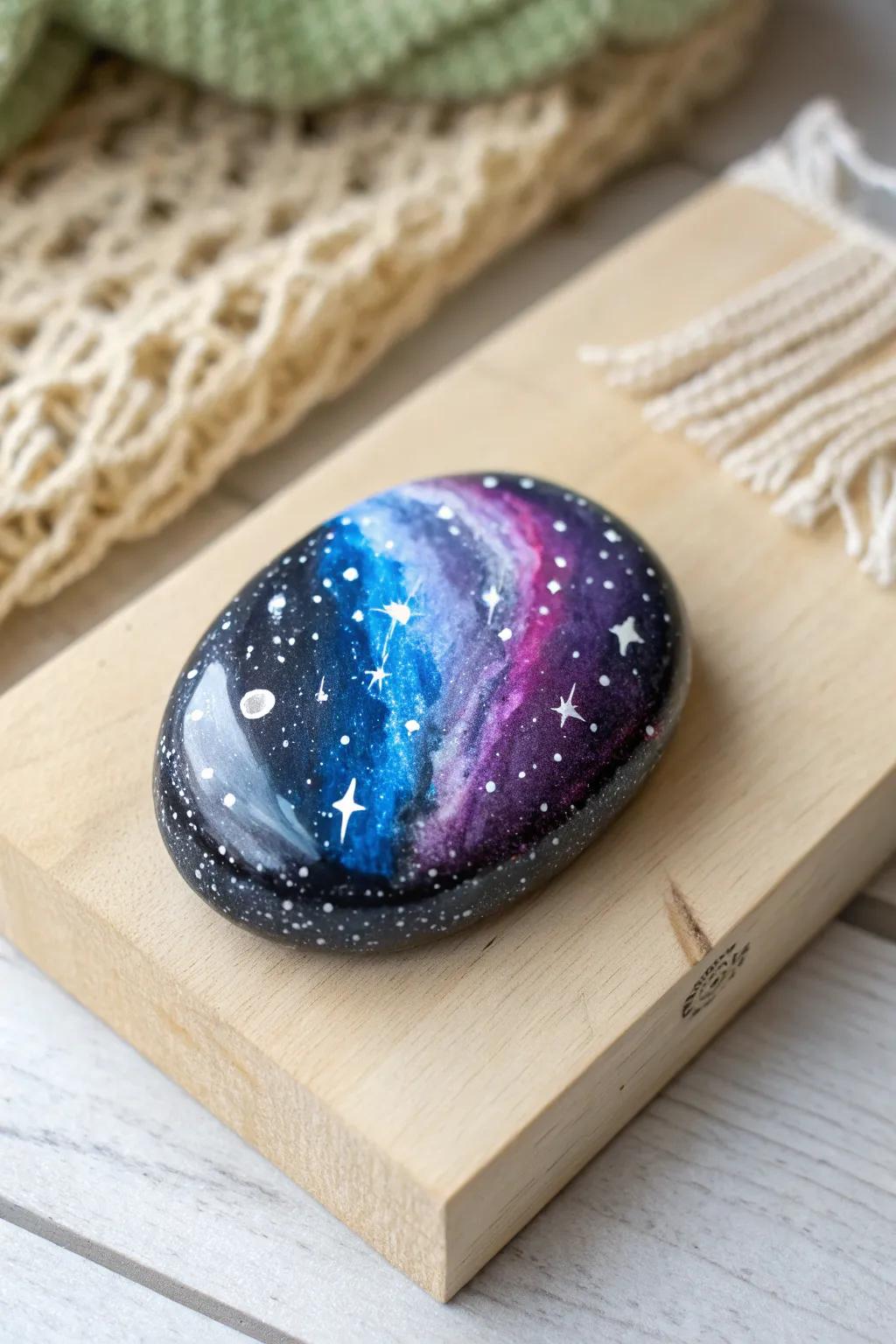 Transform ordinary stones into enchanting mini universes with a touch of paint and imagination!