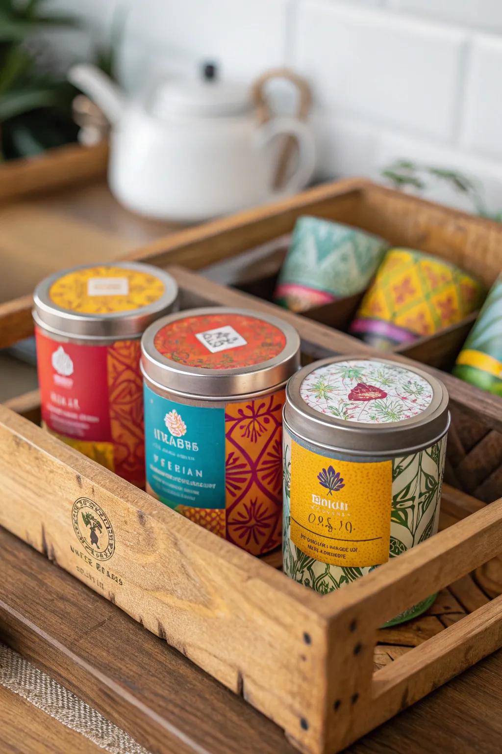 Explore the world of flavors with an artisanal tea sampler.