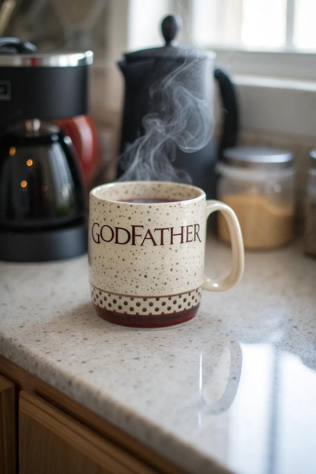 A godfather mug is a daily reminder of appreciation.