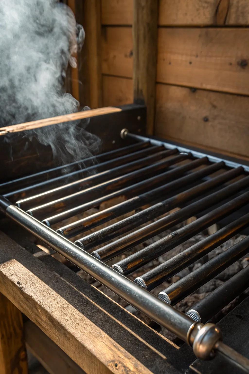 Built to Last: Experience the durability and craftsmanship of a homemade heavy-duty grill rack.