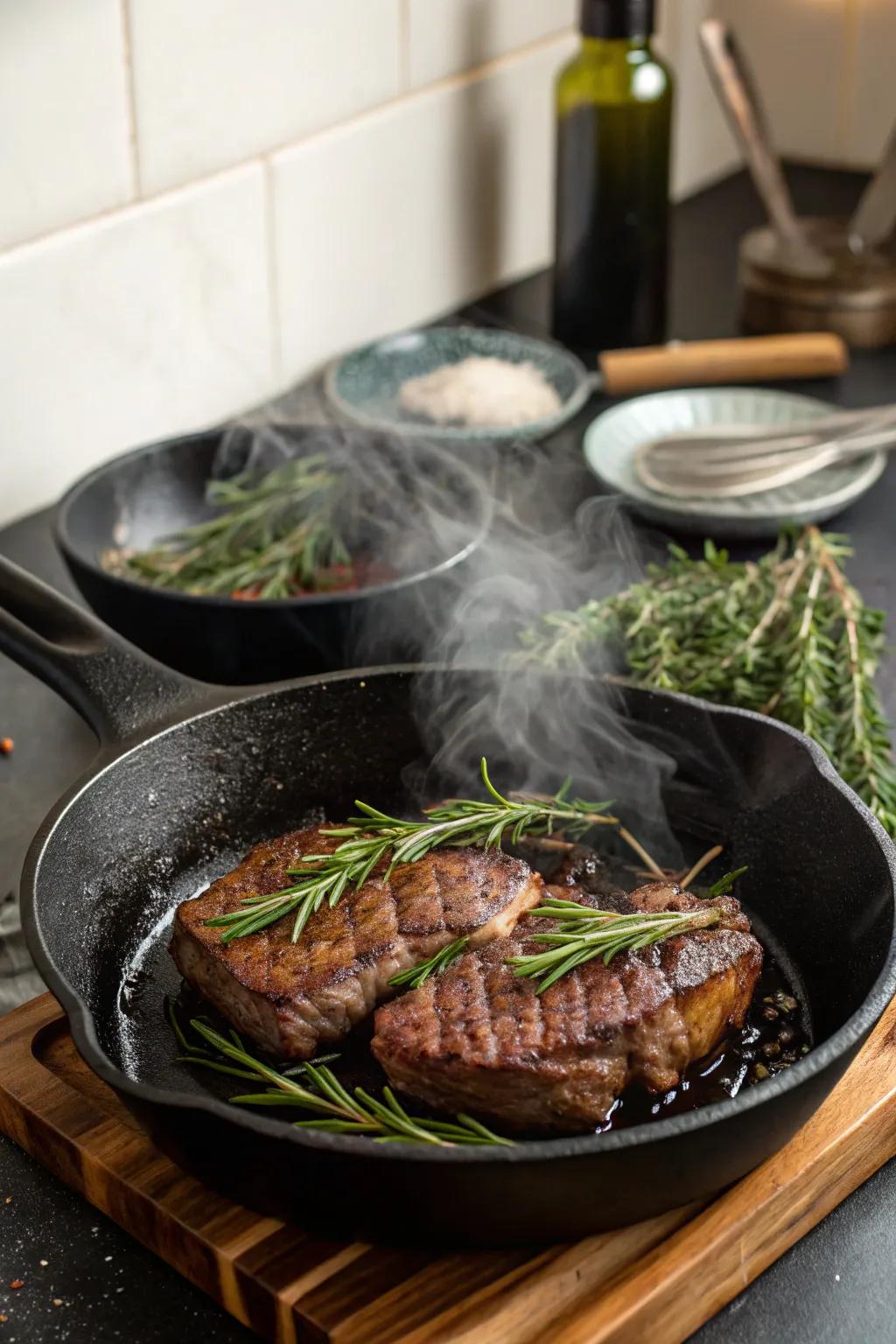 A versatile cast-iron skillet, essential for any home cook.