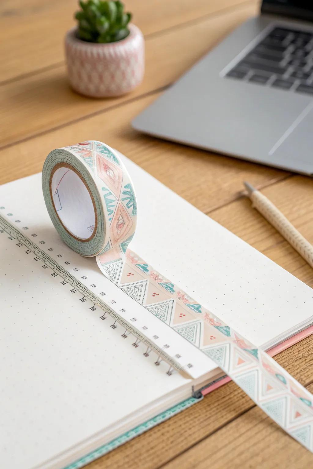 Elevate your planner with the simple elegance of washi tape borders.