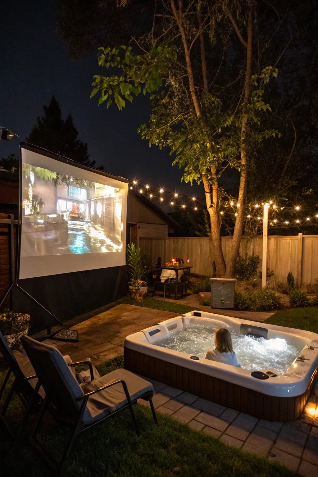 Projectors offer an expansive viewing experience right from your hot tub.