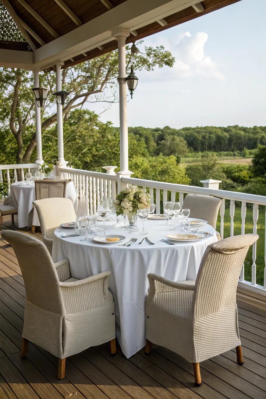 Create a dining area to enjoy meals on your deck.