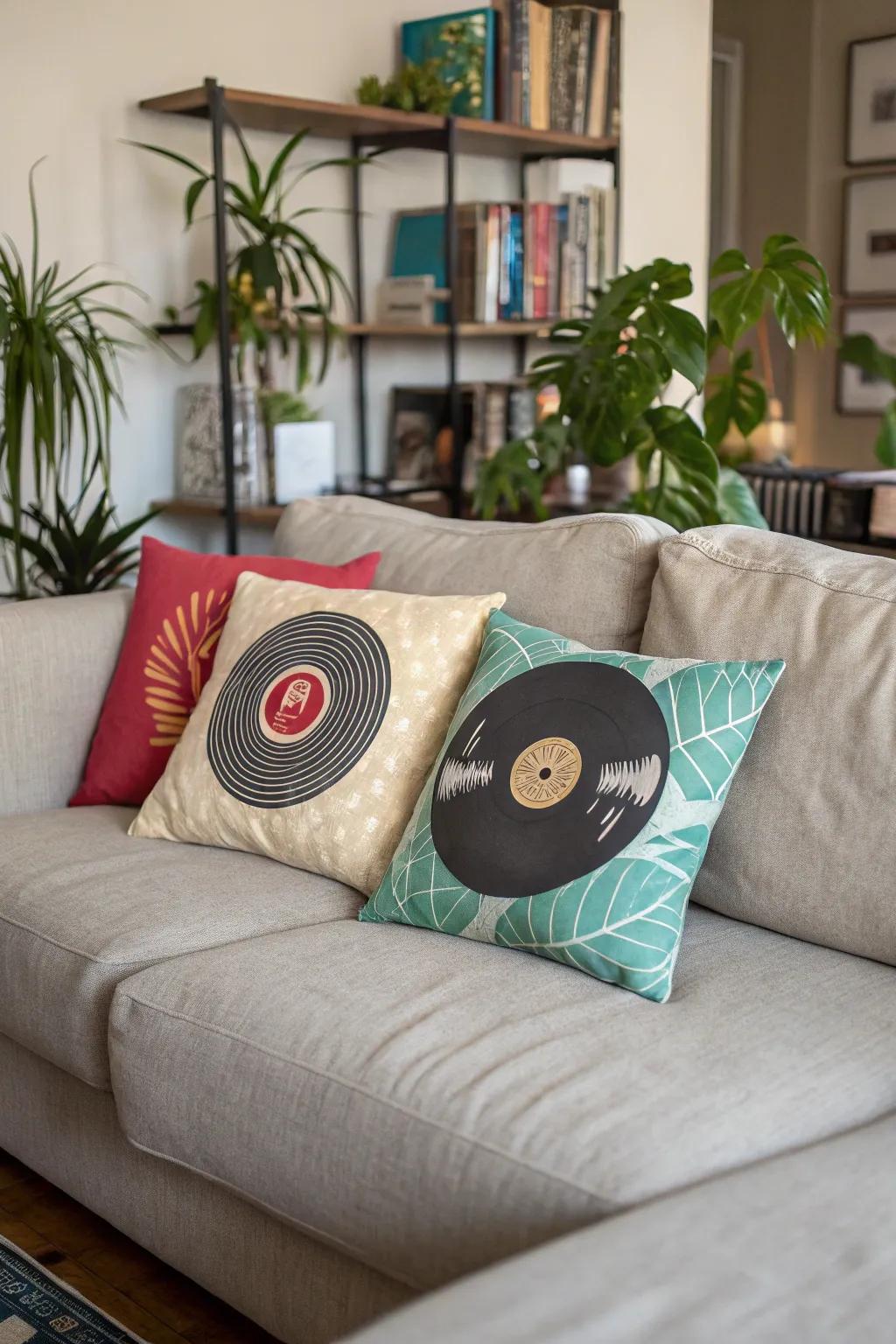 Enhance your living room with decorative throw pillows.