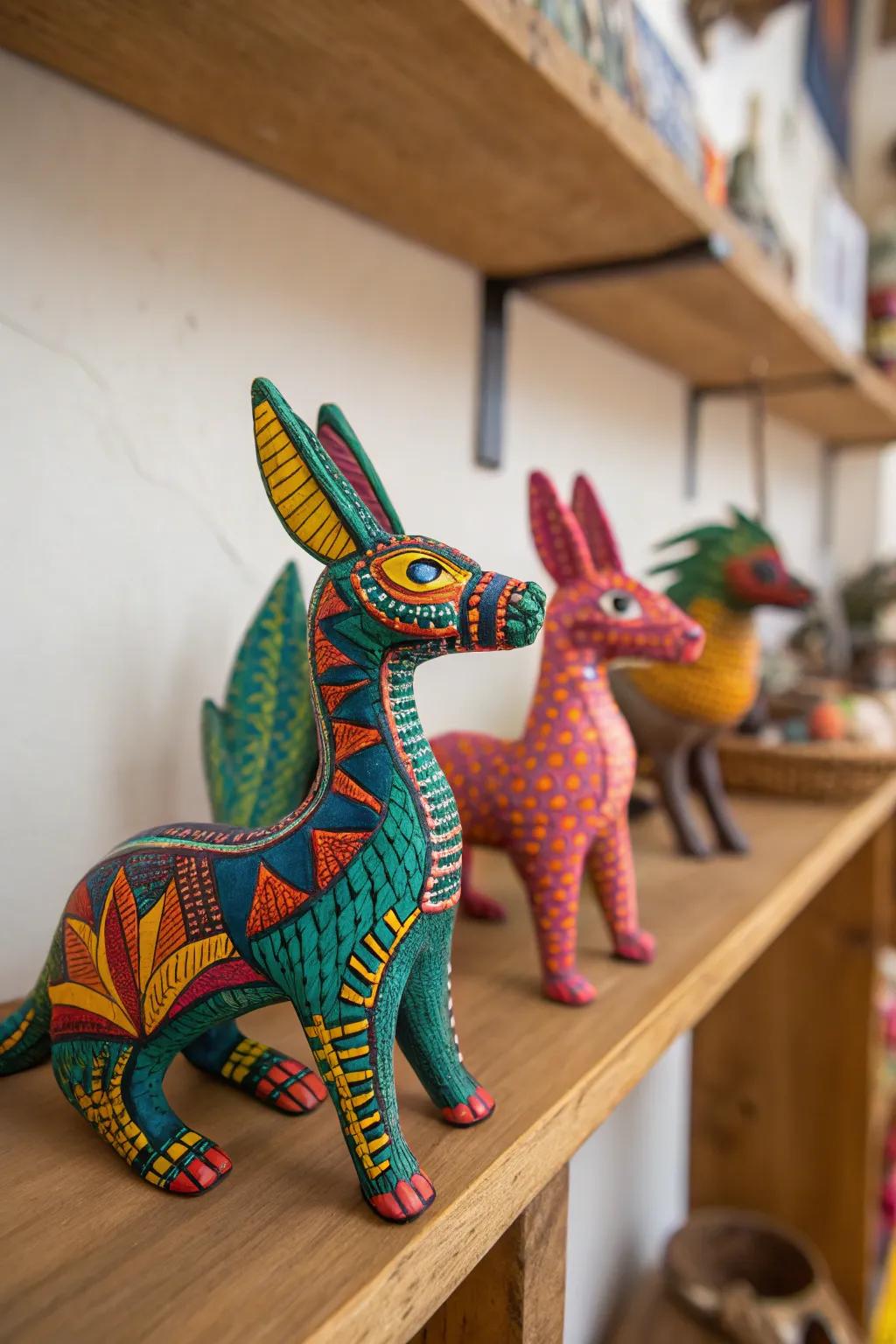 Whimsical and colorful, Alebrijes are a unique expression of Mexican art.