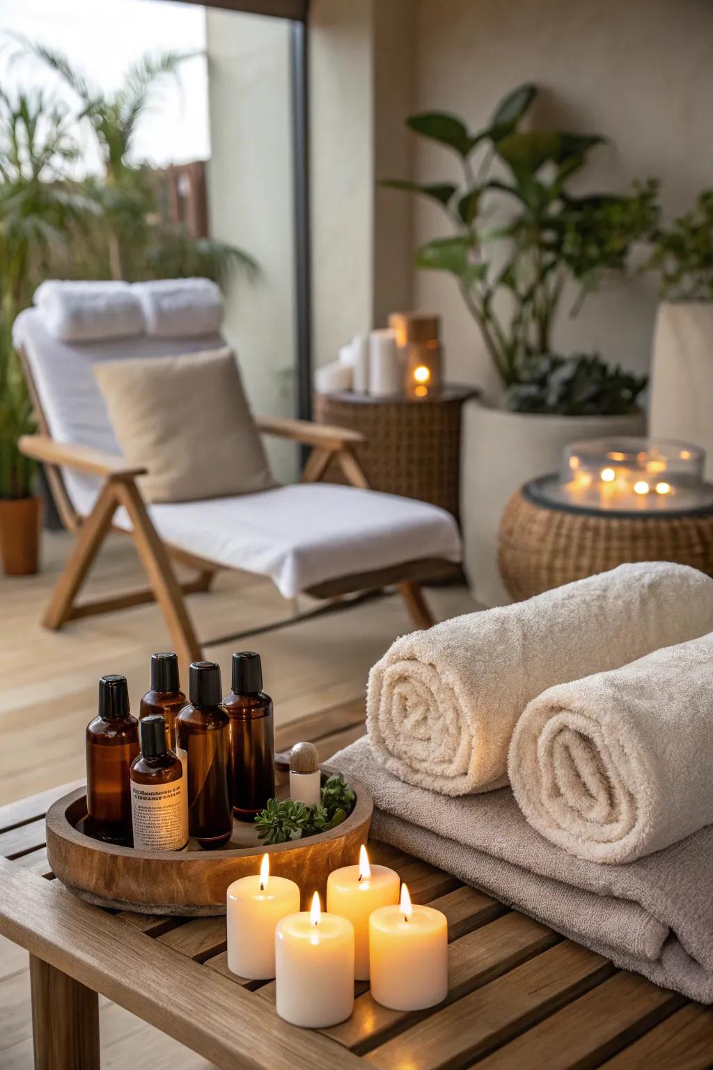 Create a spa-like experience at home with massage oils.