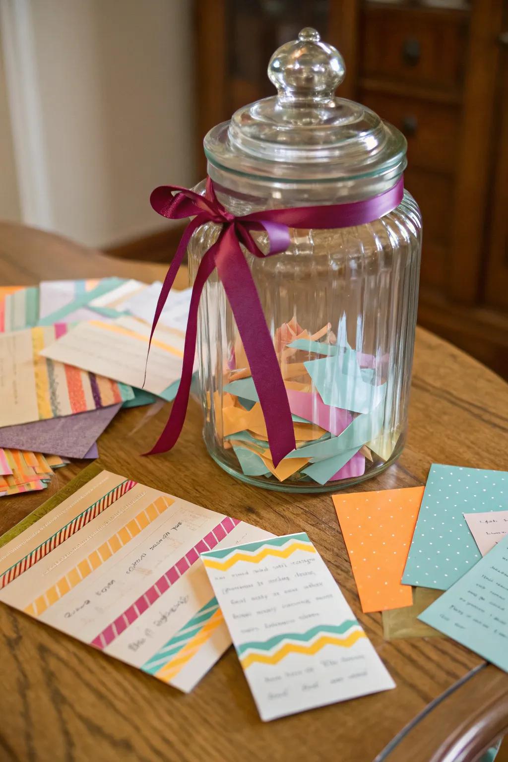 Keep memories alive with a heartfelt memory jar.