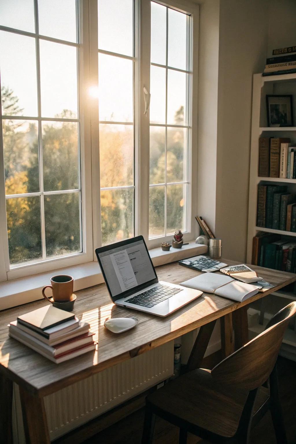 Natural light can enhance your workspace and your mood.