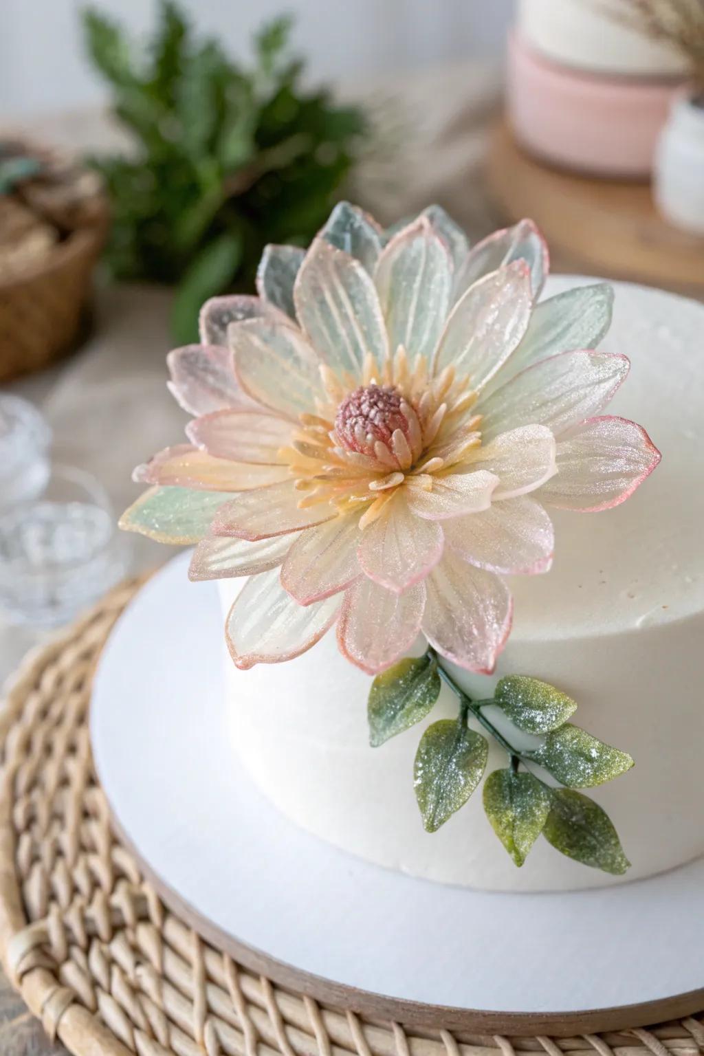 Elevate your cake decorations with exquisite isomalt flower toppers—where craftsmanship meets natural beauty.