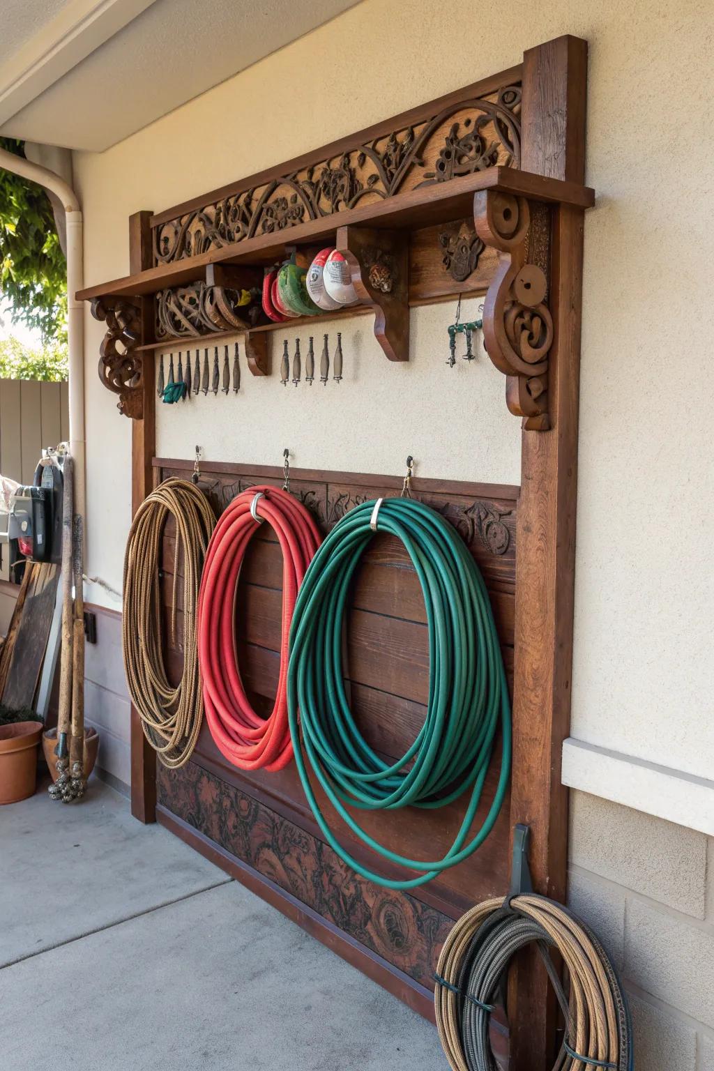 Elevate your garage game with handcrafted elegance: Hang 'Em High!
