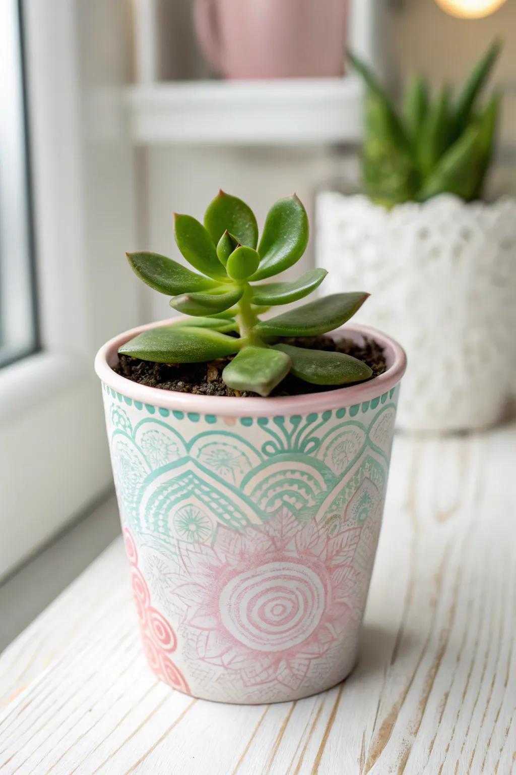 Transform your K-cups into charming mini planters for a touch of nature on your windowsill!