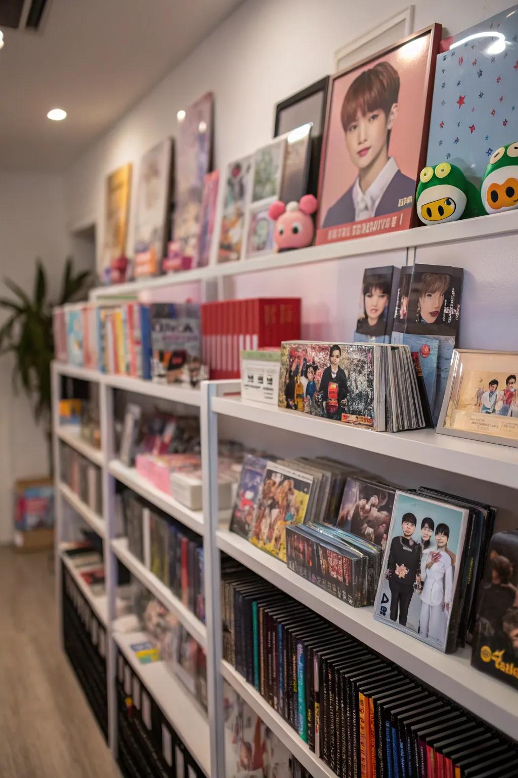 Display your Kpop collection as part of your room's decor.