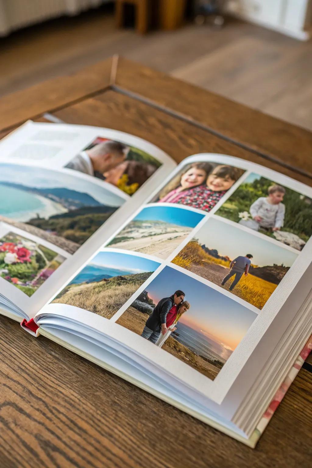 A personalized photo book filled with cherished memories.