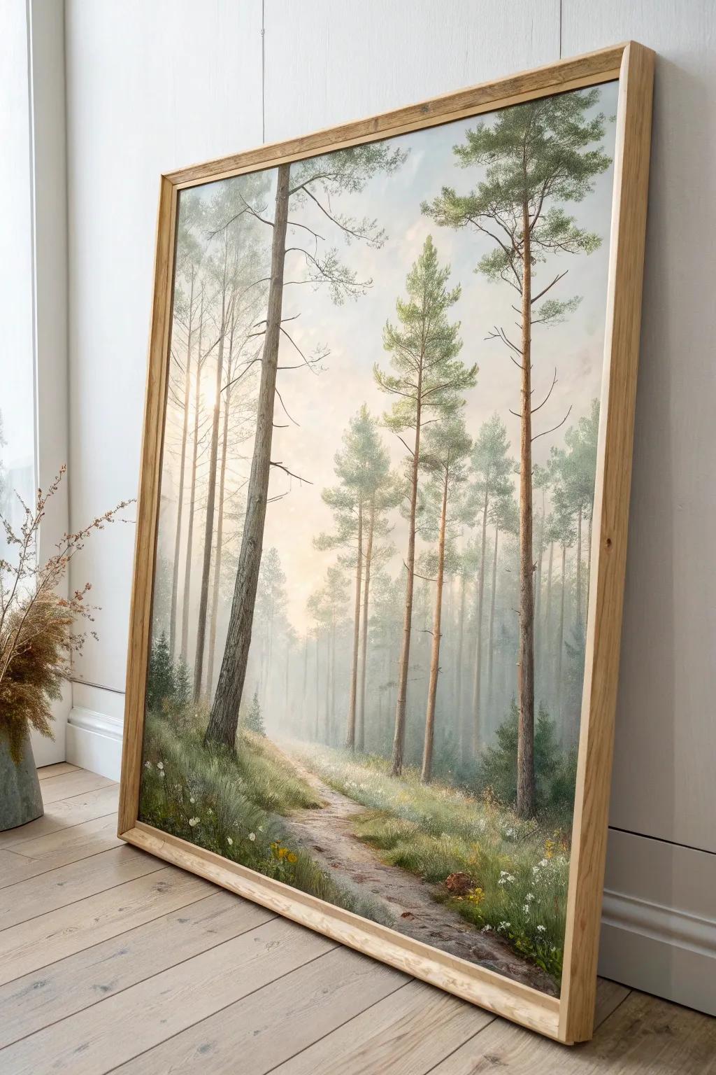 Transform your space with the serene beauty of nature. 🌿✨ #ScandinavianMinimalism #BohoArt #NatureInspired
