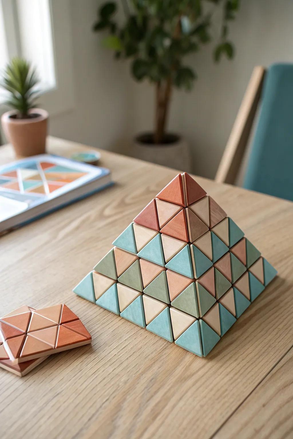 Craft your own geometric masterpiece with magnetic tiles – where simplicity meets elegance in design.