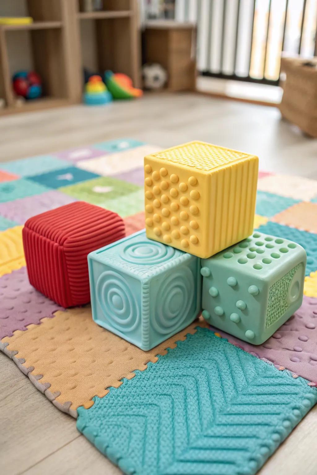 Sensory blocks provide endless tactile exploration.