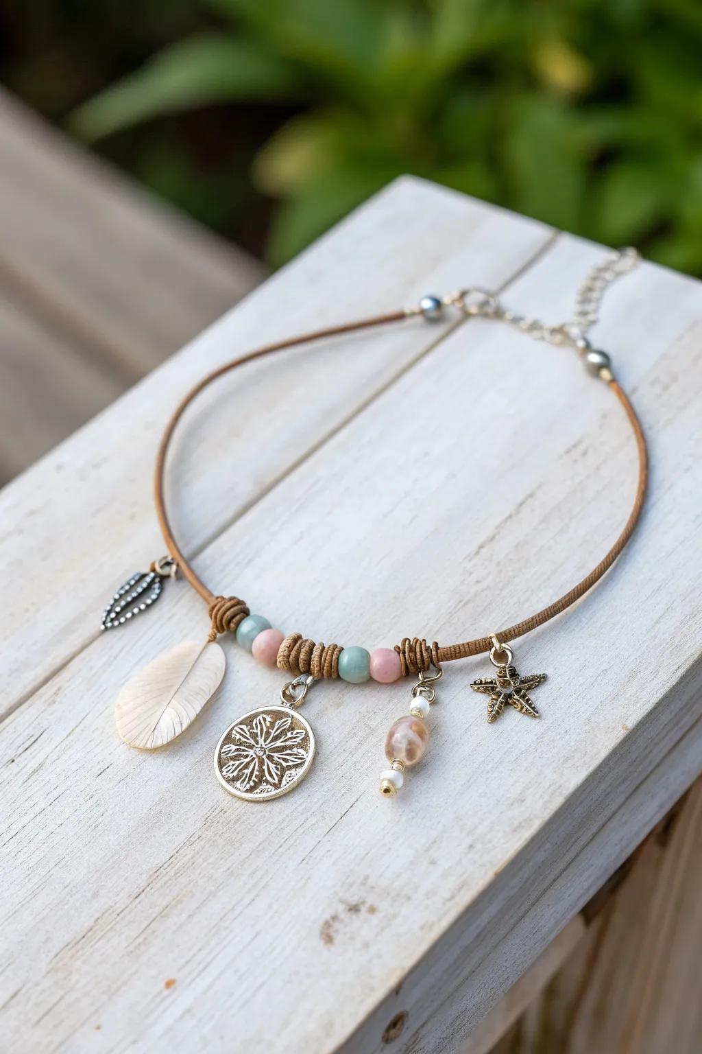 Discover the art of personal expression with an Eclectic Charm Necklace, where simplicity meets Boho flair.