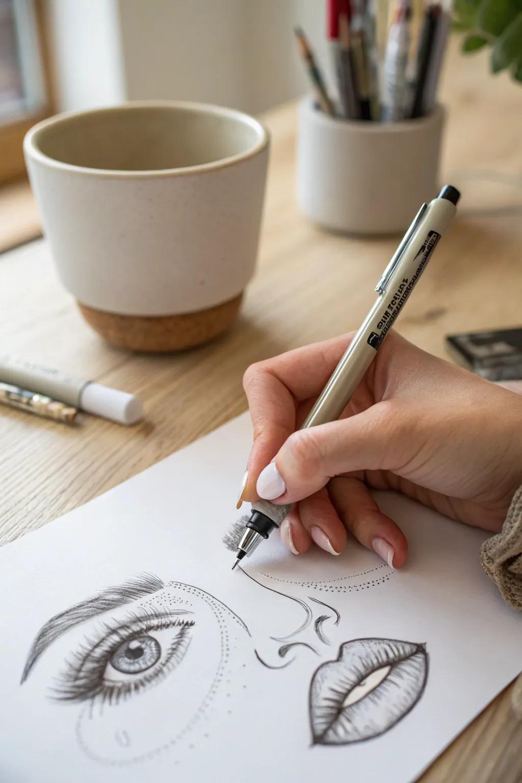 Unveiling beauty through every meticulous stroke—explore the art of micron pen detailing.