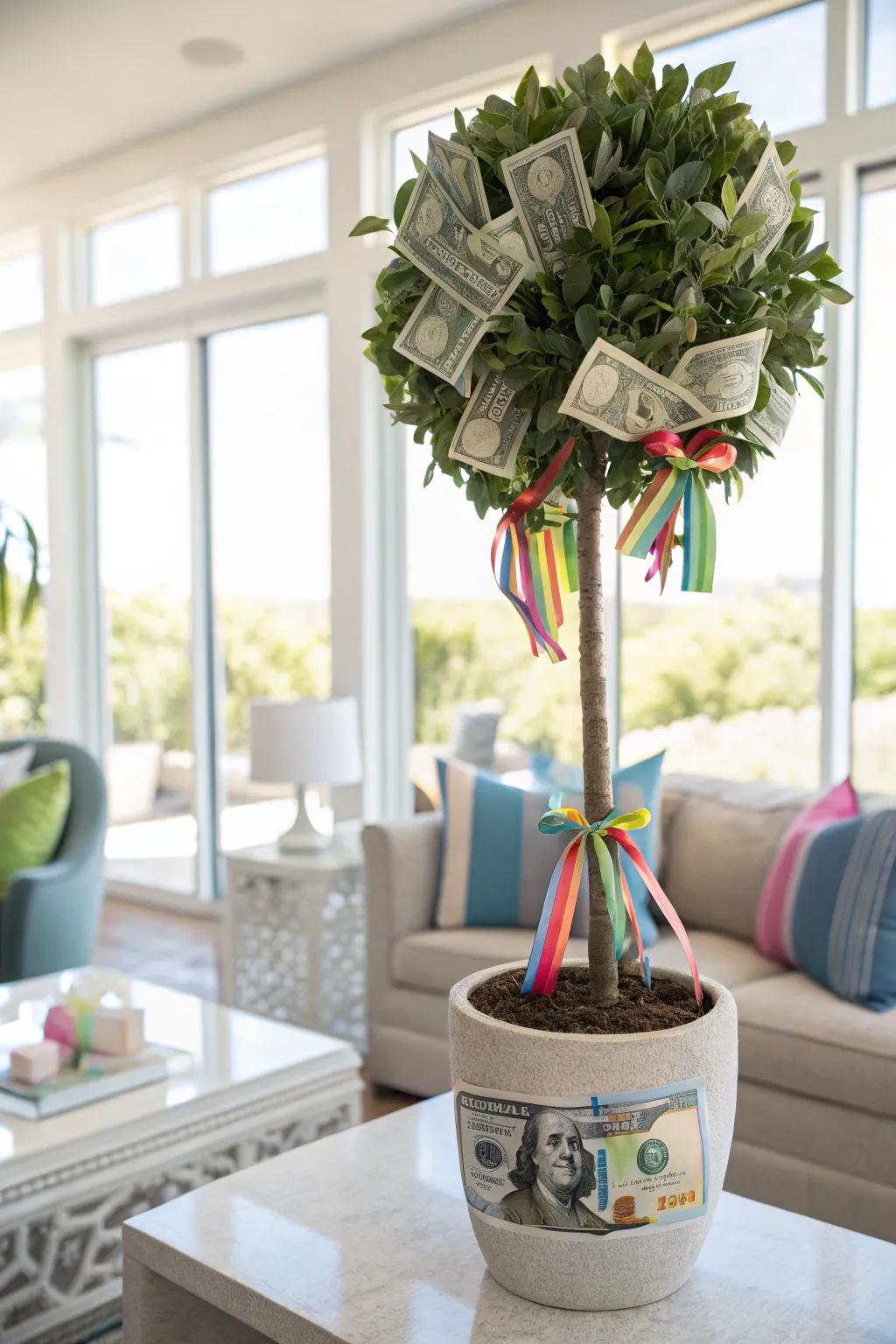 A Charming Money Tree Gift for Mom