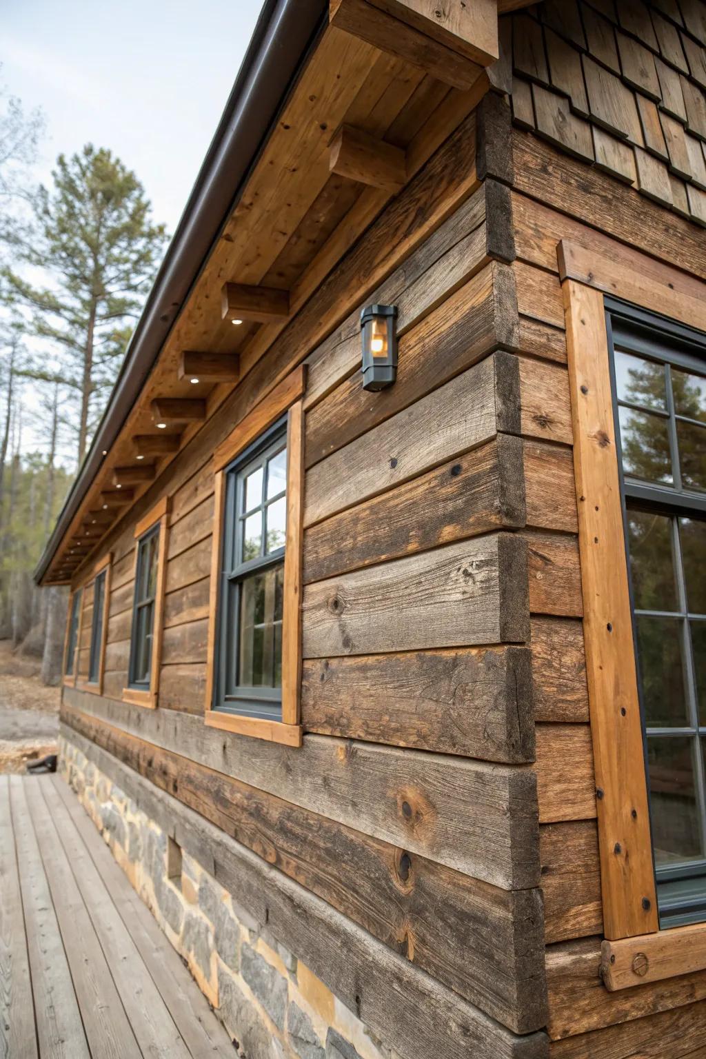 Rustic siding brings a cabin's story to life.