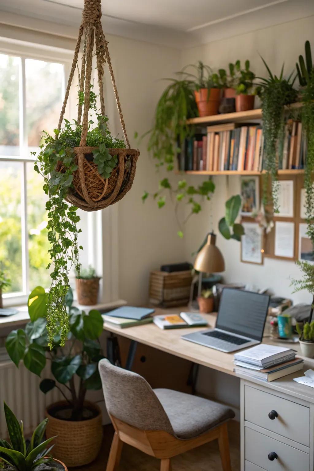 Greenery brings life and freshness to your office space.