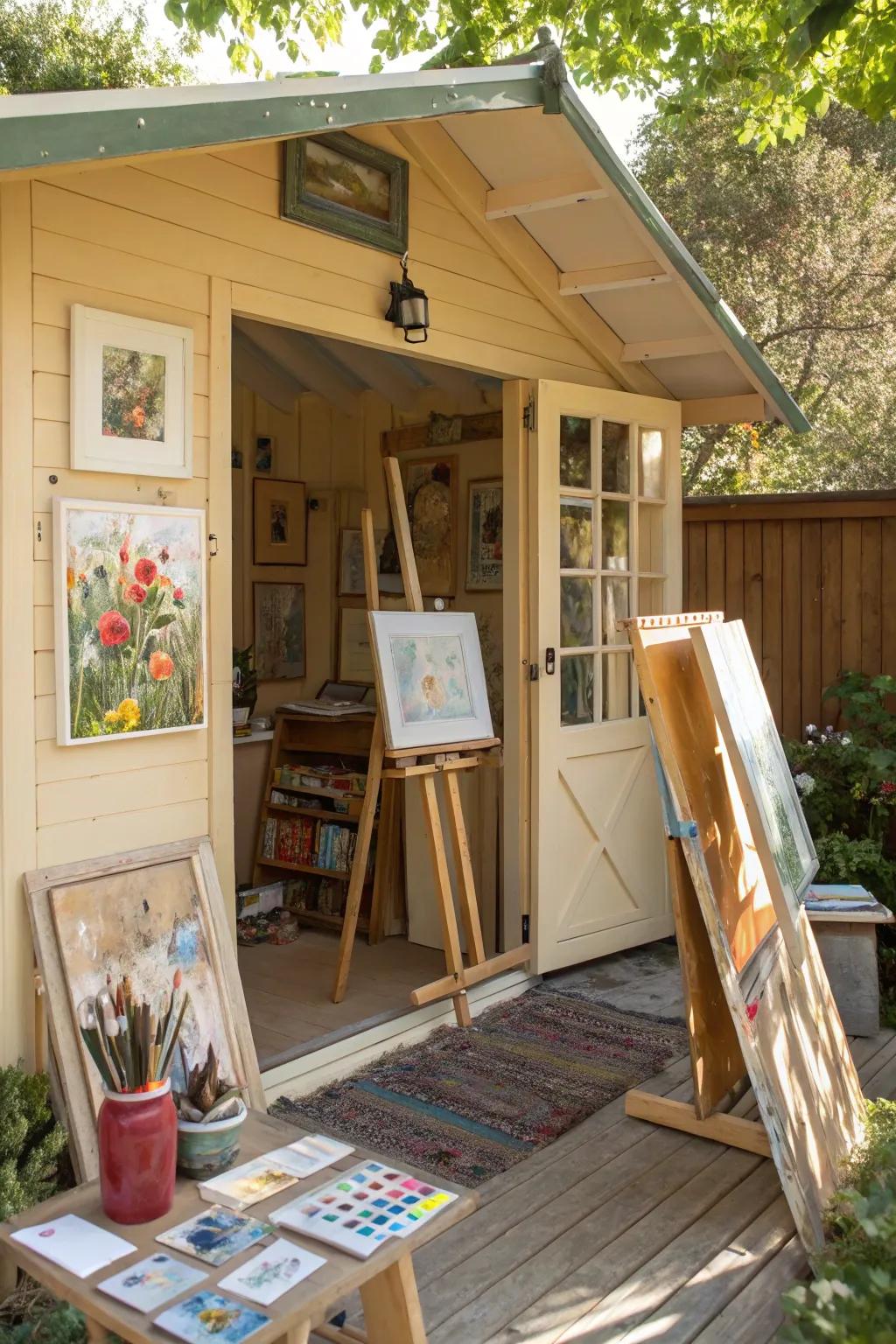 An artist's hideaway for uninterrupted creativity