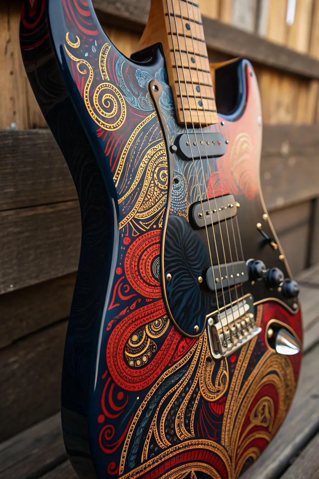 Dive into the artistry of abstract swirls with this handcrafted masterpiece.