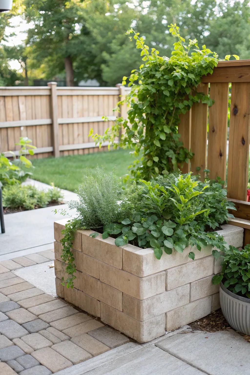 Corner planters can frame your outdoor space beautifully.