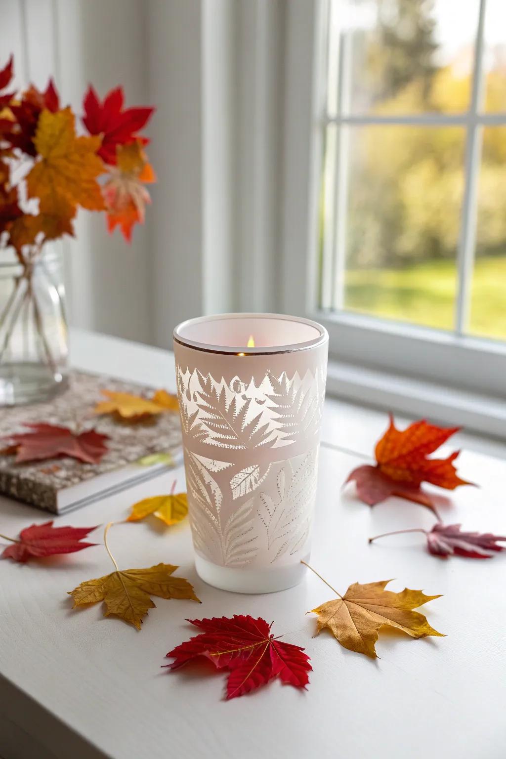Embrace the warmth of autumn with every sip 🍂✨ #PeekABooTumbler #ScandiBoho #AutumnVibes