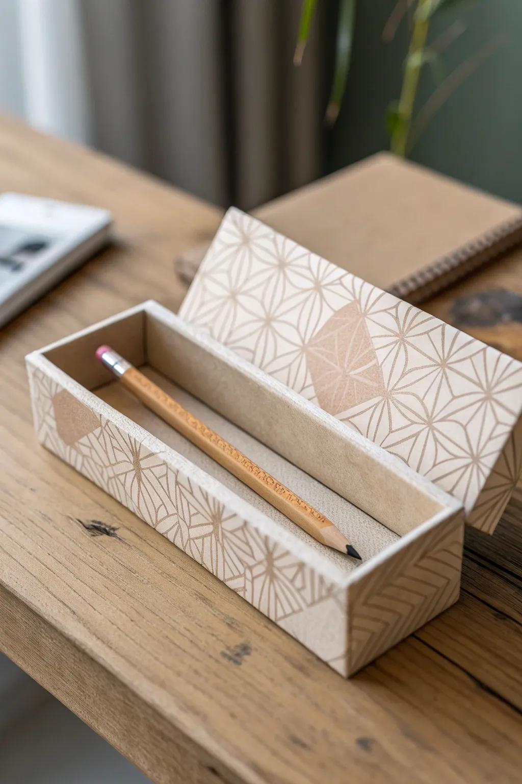 Craft your own beautiful pencil gift box and delight in the joy of simplicity and craftsmanship!